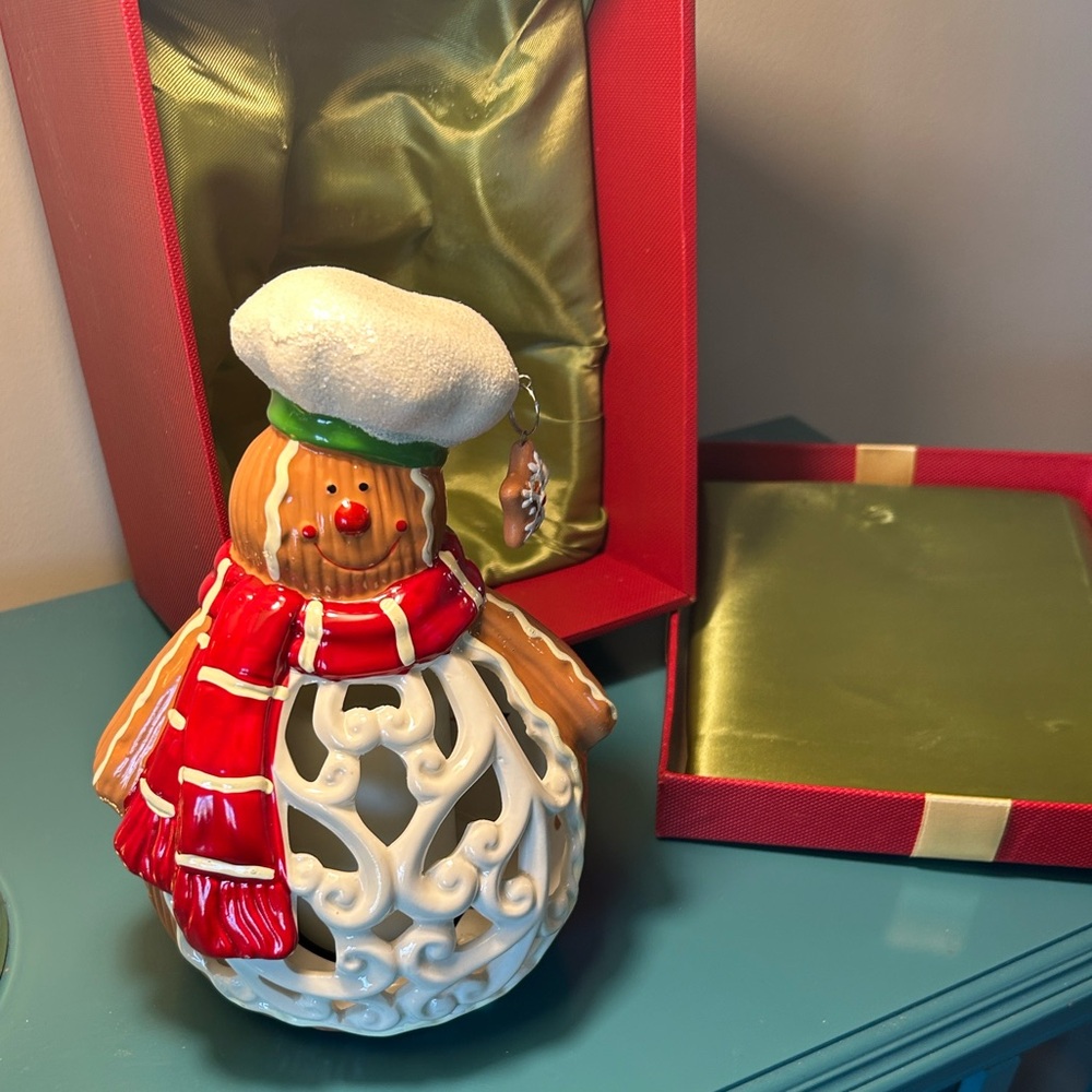 QVC Home Reflections Gingerbread Man Flameless Candle Luminary